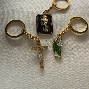 3-Pack San Judas and Crucifix Keychain Bundle