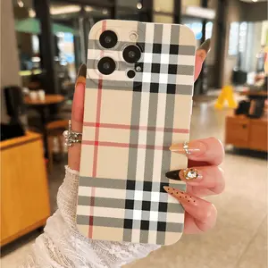 Elegant Plaid Phone Case Cover, Full Protection Tpu Soft Rubber, Shockproof Anti-Drop, Compatible with iPhone 17/11/12/13/14/15/16 Series