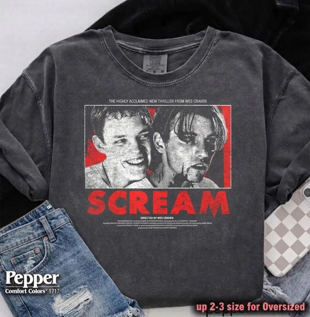 Vintage 90s Scream Movie T-Shirt | Billy Loomis & Stu Macher Retro Graphic Tee