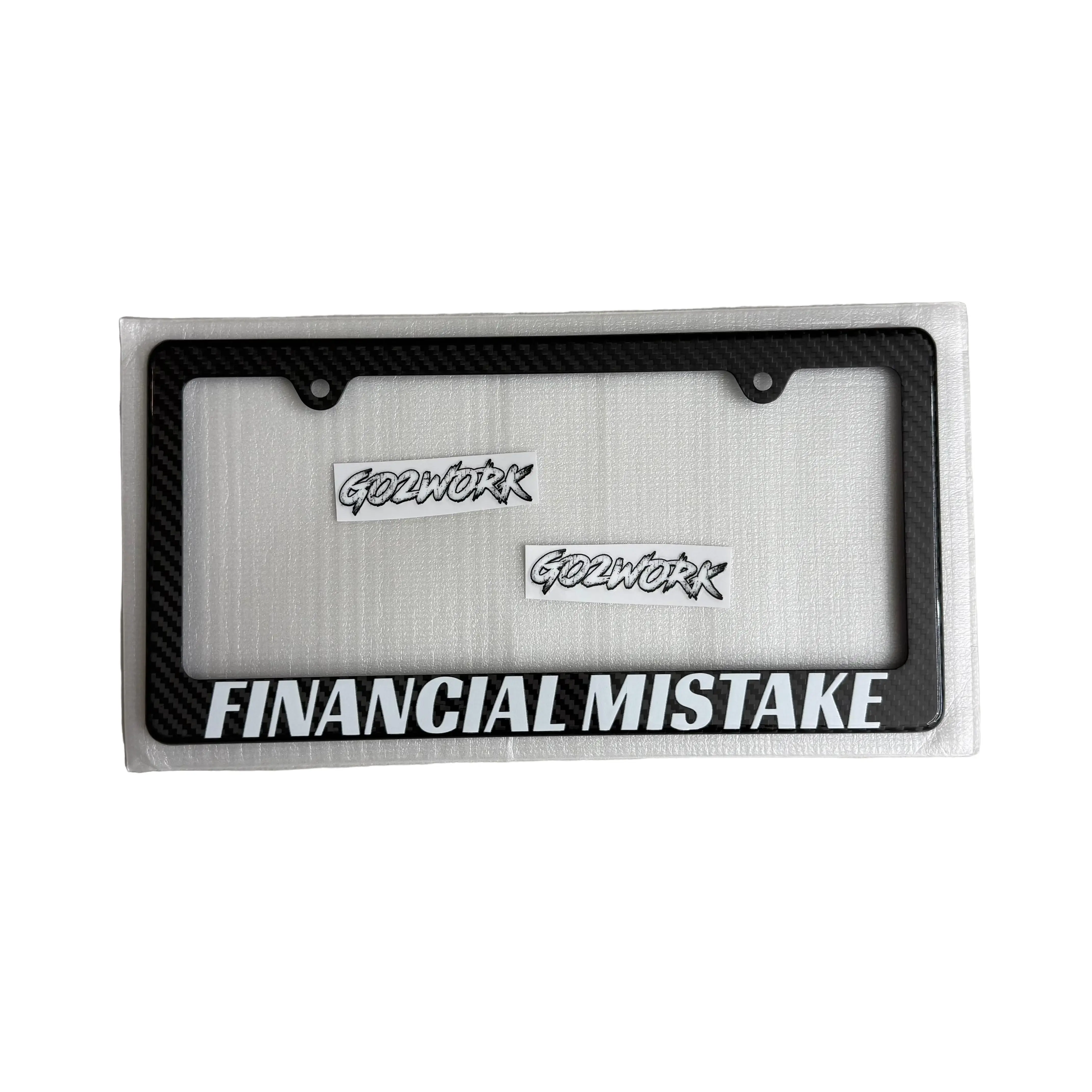 CARBON FIBER CAR ENTHUSIAST PLATE FRAMES