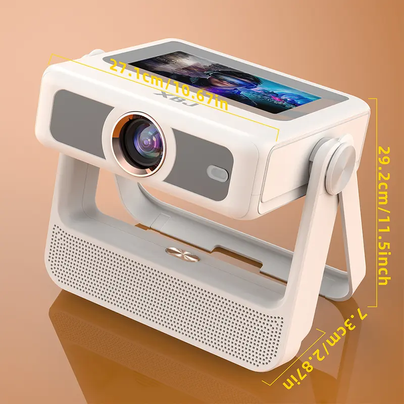 XBJ 4K WiFi Smart Projector - 800ANSI Lumens, WiFi6/5G, BT5.2