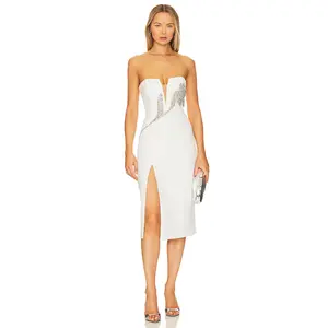 Bardot x REVOLVE Ambiance Midi Dress in White Bardot x REVOLVE Ambiance Midi Dress in White