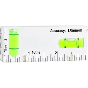 Small Level, 3 Inch Mini Level Tool, Magnetic Level with 2 Different Bubbles 90?/180?, Shatterproof Cross Check Bubble Level, Pocket Level for Picture Hanging Tool