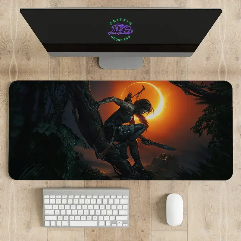 Tomb Raider Mouse Pad , Different sizes Personalized Printing, Gaming Mouse Pad, Customized Mouse Pad, Game, Anime, Desk Mat