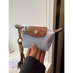 Women's Nylon Dumpling Pouch 2026 - Cute Mini Clutches with Snap+Zip Closure, Multi-Slot Card & Coin Compartments, Water-Resistant Key Wristlets, Charm Clip for Everyday Essentials