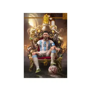 Lionel Messi Digital poster UNFRAMED , World Cup  Print, Soccer Poster, Messi fan poster, Gamer Gift, Digital  Art Print