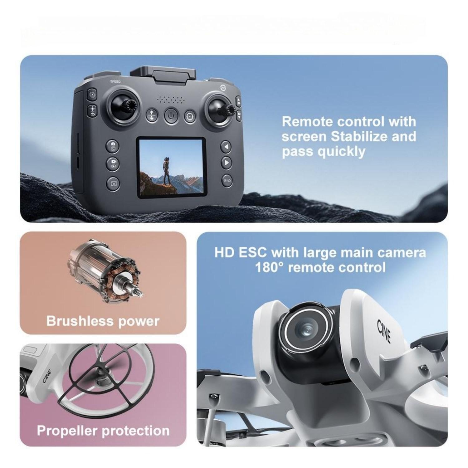 Remote Control Drone for Beginners, HD Dual Cameras, Optical Flow Positioning, 360° Flip, One-Key Takeoff/Landing, FPV Flight, 2 Batteries & Carrying Case Included obstacle avoidance