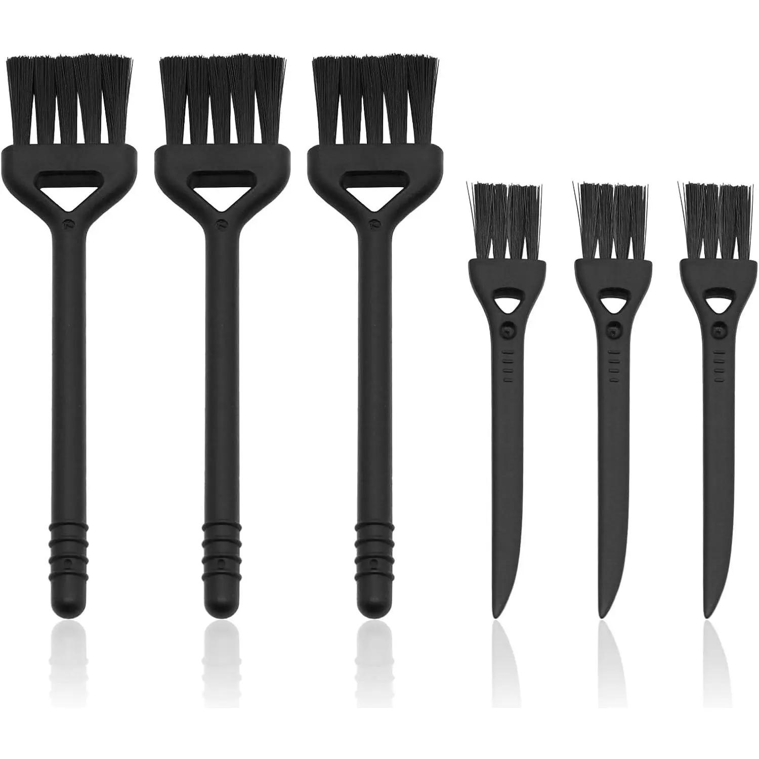 6-Count Comfortable Durable Plastic Handle Nylon Anti-Static Keyboard Cleaning Brush Kit for Computer, Laptop & Interior Detailing Tools Set