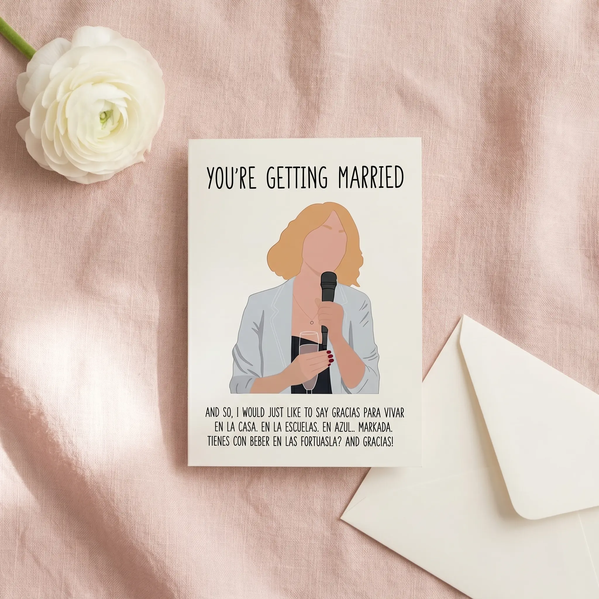 Funny You’re Getting Married Card, Best Friend Wedding Congratulations Card, Humorous Bridal Shower Card