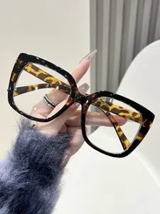 5 Pairs Unisex Plain Glasses, Square Frame Eyewear, Blue Light Blocking, Simple Daily Use, Square Frame, Suitable for Men and Women, Casual Style, Square Eyeglasses