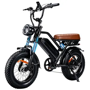 Electric Mountain Bike 1150W Peak Power 48V 15.6Ah Battery 16x4.0 Fat Tire Full Suspension High-Carbon Steel Frame 50-60 Miles Range ebike off-road US Rider Favorite big wheel Motorcycle electric bike e