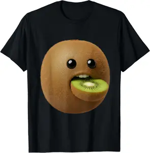 100% Cotton Niche Fruits Funny Kiwi Meme Brainrot Surreal T-Shirt