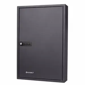 212 MAIN 64-Position Key Combination Adjustable Cabinet with Combo Lock, Steel Body, Adjustable Hooks, Key Storage Lock Box for Home Office - Black