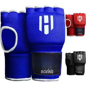 Padded Inner Gloves  Gel Elastic Hand Wraps for Boxing Gloves Quick Wraps Men & Women Kickboxing Muay Thai MMA  Fist Knuckle Wrist Wrap Protector Handwraps (Pair)