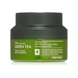 [Tonymoly] The Chok Chok Green Tea Watery Moisture Cream 60ml, Watery, Moisture, Hydrating, Nourishing, Refreshing, Green Tea Extract and Non-Sticky, Calming Cream, Korean SkinCare, Viral  Green Tea Watery Moisture Cream
