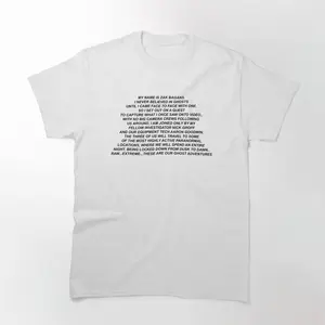 My Name Is Zak Bagans T-Shirt - Bold and Iconic Design Celebrating the Ghost Adventures Host, Perfect for Fans of Paranormal Investigation