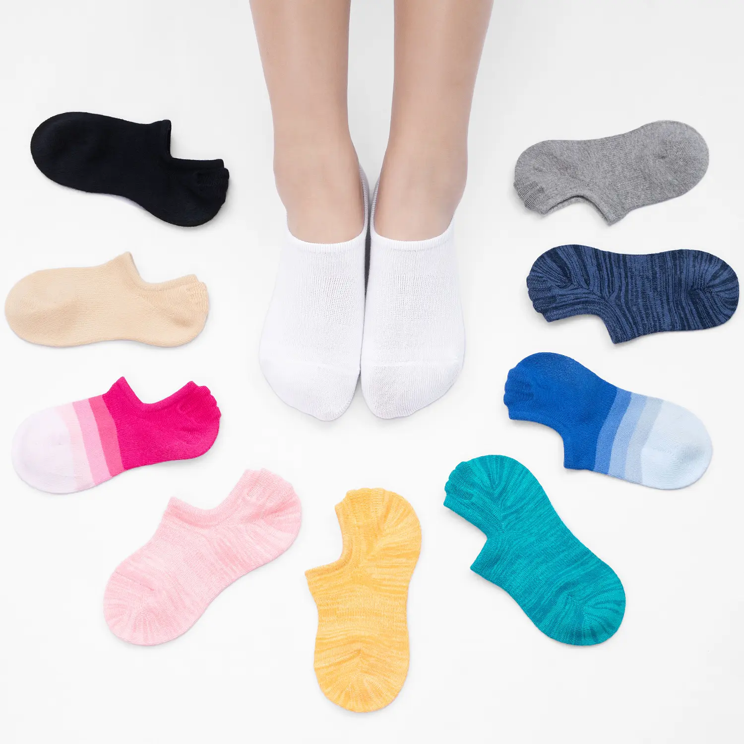 IDEGG No Show Socks Women Low Cut Ankle Short Anti-Slid Athletic Running Novelty Casual Invisible Liner Socks(2*Black, 2*Gray, 2*White） Winter Womenswear Comfort Bridal Basic Minimalist  #springtok