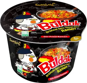 Samyang Buldak Spicy Ramen, Hot Chicken Ramen, Korean Stir-Fried Instant Noodle, Original，6 Large Bowl 105g Food Pansit