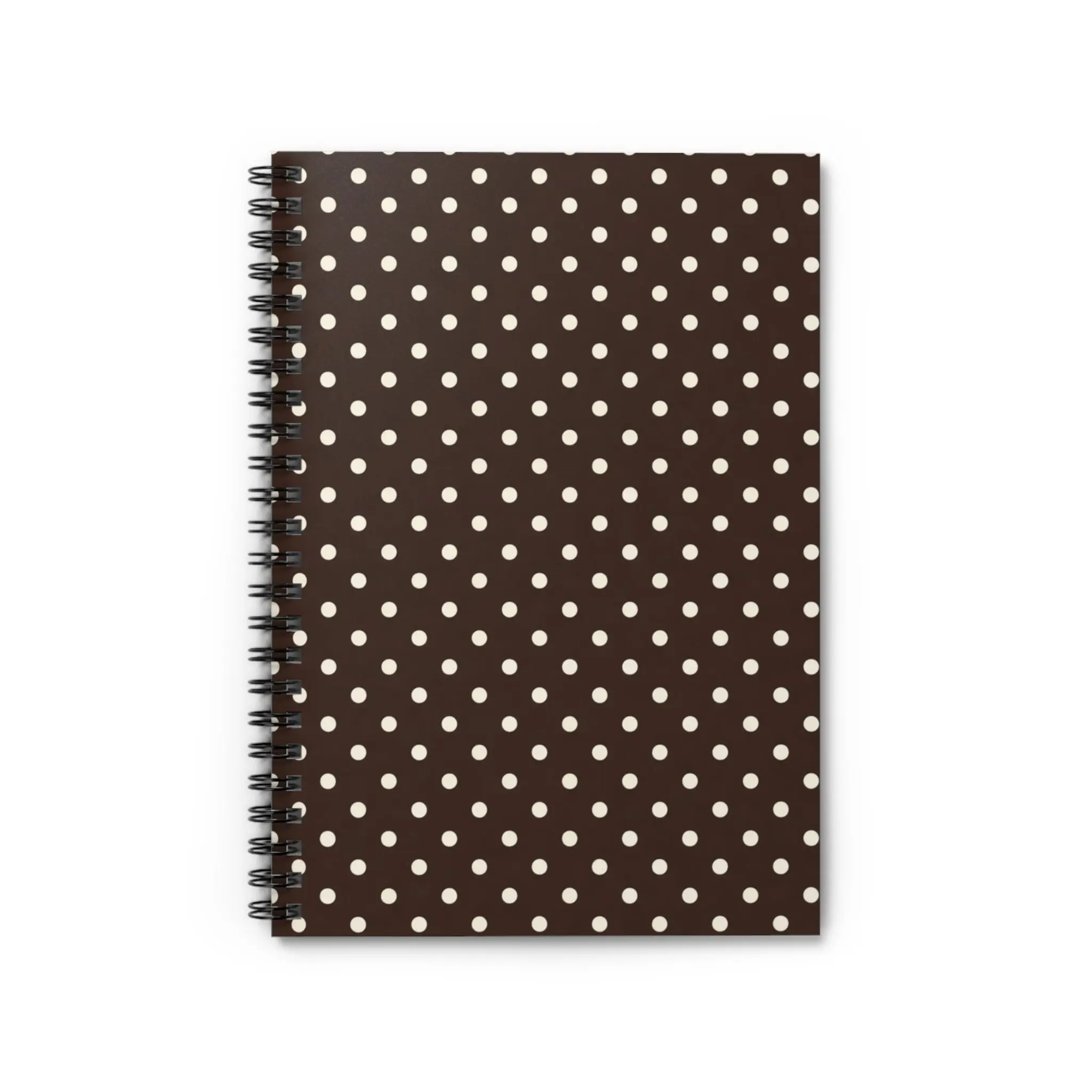 Brown Polka Dot Paper Cover Notebook - One Size Office Stationery, School Supplies, Study Stationery for Daily Note-Taking