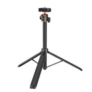 PULUZ 1.4m Phone Selfie Stick Tripod Vlog Live Streaming Holder with Phone Clip