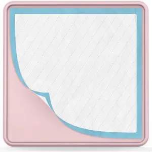 Pee Pad Tray Holder for Dogs - No Spill Raised Lip High Edge Mat, Extra Thick and Non-Slip, Fits Up to 22 x 22 in Square Potty Pads (Small, )