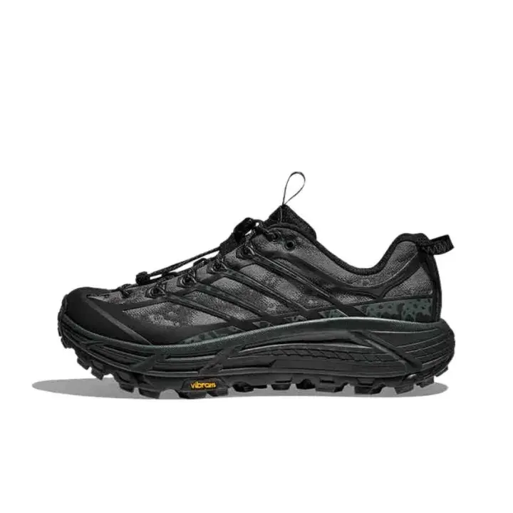 Black Wear Resistant Fabric Outdoor Hiking Sneakers Unisex Designed With Non Slip Sole Arch Support Lightweight Breathable All Day Comfort Ideal For Outdoor Trekking Daily Walks