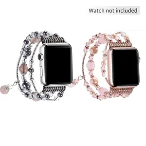 Elastic Watch Band (Band Only), 1 Count Fashionable Watch Band for Women, Wearable Accessories for Apple Watch Series 9 8 7 6 5 4 3, Smart Watch Straps