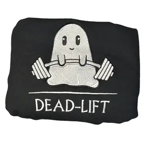 Dead lift embroidered cotton sweatshirt