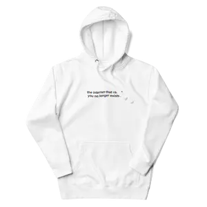 'the internet that raised you no longer exists !!!' hoodie