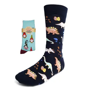 Men's Dinosaur Socks / Novelty Socks / Gift Ideas for Men / Birthday / Christmas / Gag Gift Idea / Dino Socks/ Space Cat Socks/ Bigfoot Menswear Soft