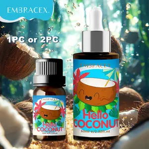 Coconut Essential Oil, 10ML/60ML Long-lasting Alcohol-free Fragrance Oil, Home Fragrance for Body Massage, Nail Care, Home Care Supplies, Cosmetic, Aromatherapy Diffuser Oil
