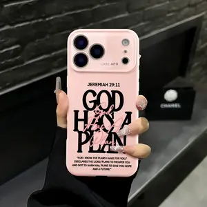 God Has A Plan Christian Bible Verse Print Phone Case, Faith-Based Shockproof Durable Protective Cover Compatible With iPhone 17 Pro Max 16 15 Plus 14 13 12 All Series