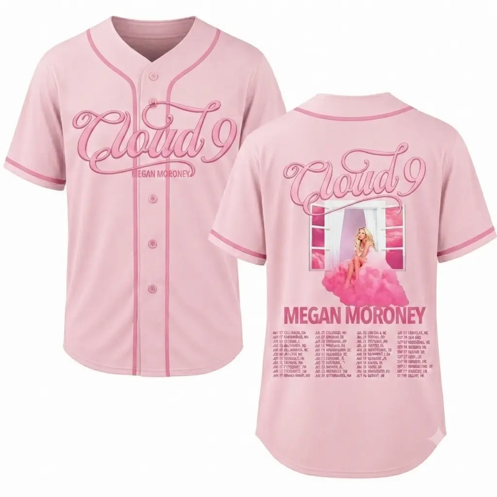 Megan Moroney Baseball Jersey The Cloudy 9 Tour gift for concert