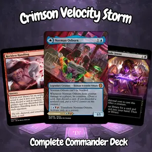 Crimson Velocity Storm Commander 100 Card Deck + Tokens | EDH Proxy