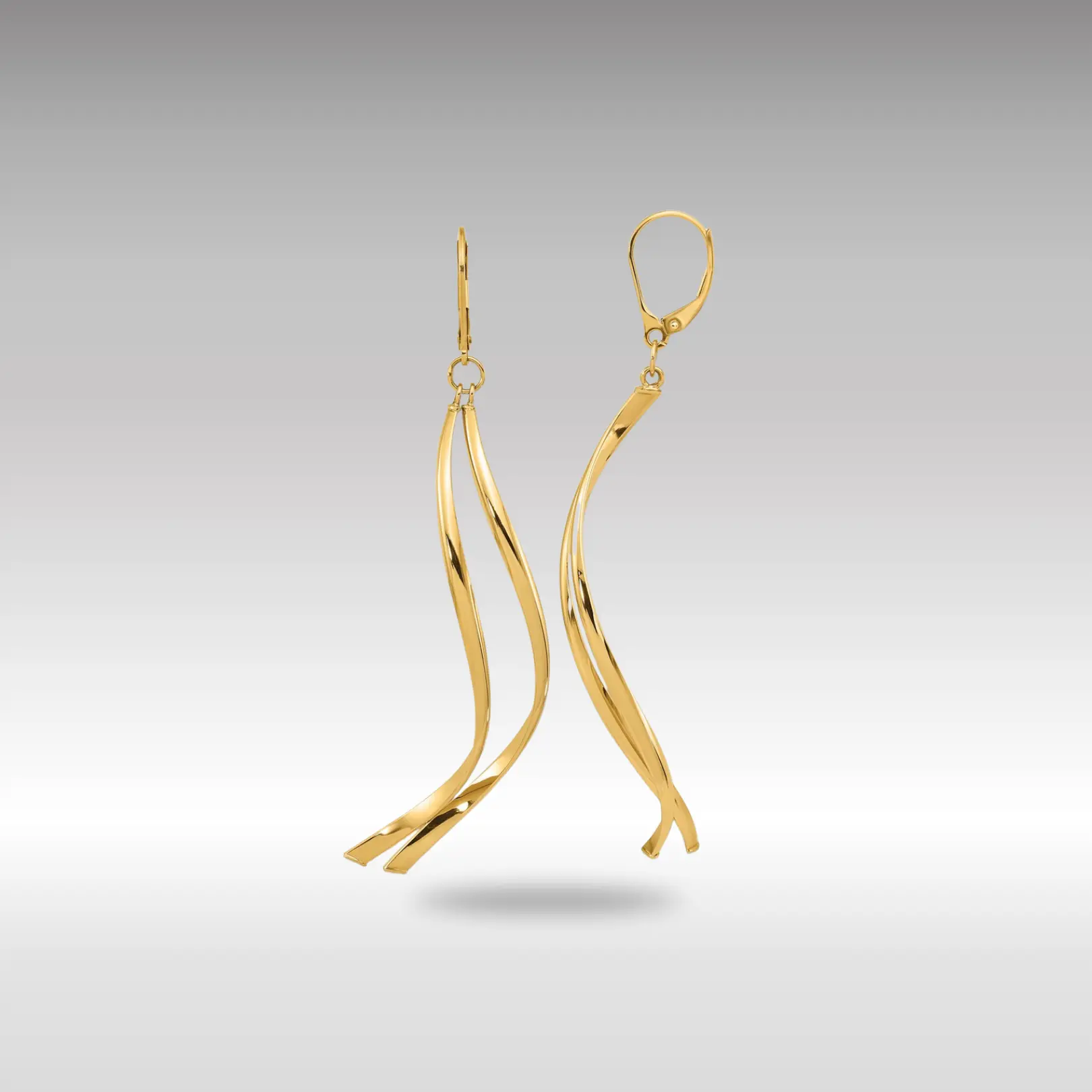 14K Gold Leslie's Polished Leverback Earrings - Model LE2184