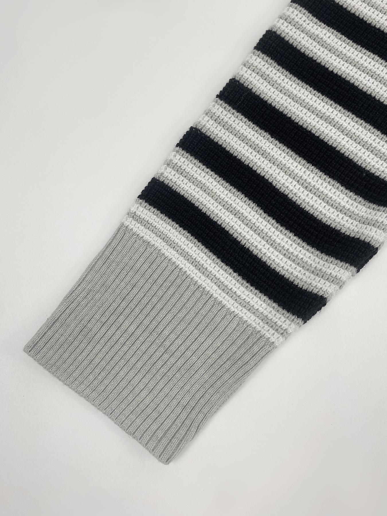 Wodubu Women's Knitwear Sweaters - Half-Zip Striped Ribbed Knit Tops, Long Sleeves, Casual Oversized Fit, Style Options: Mock Neck, V-Neck, 2026 Fall Winter Clothes