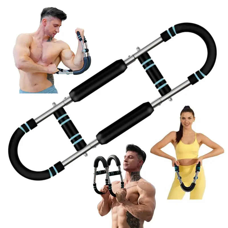 Men's & Women's Arm Trainer Chest Workout Portable Spring Resistance Equipment | 60-120LBS High-Tension Steel Springs & Anti-Slip Foam Handles | Full Upper Body Multi-Functional Strength Training Machine | Quality Material for Efficient Exercise. summervi