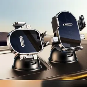 Abs Plastic New Suction Cup Car Dashboard Universal Navigation Holder, 360 Degree Rotating Car Phone Stand, Car Phone Holders, No Obstructs Vent Outlet