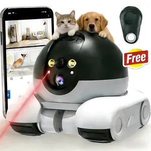 Robot Camera Moves - Smart Dual-Lens 1080P HD WiFi Indoor IP Camera | APP Remote Control, PIR Motion Detection, Motion Tracking, 2-Way Talk, 24/7 Recording | Pet Baby Elderly Monitor