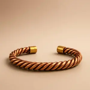 Copper Tensor Bracelet 100% Pure Copper Twisted Handmade Bangle For Women Men Adjustable Jewelry Gifts