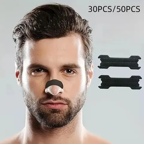 Sleep Aid Night Nasal Strips 30/50 Pieces for Snoring Relief, Comfortable, Breathable, Gentle and Lightweight, Ideal for Both Men and Women