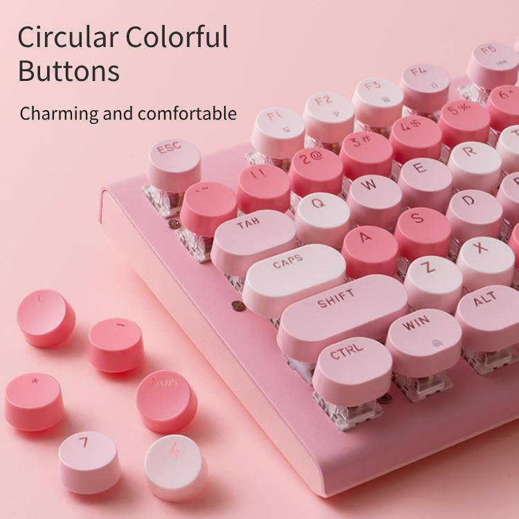 Cute Full Size Wired Keyboard for Girls, White Backlit Typewriter Keyboard with Volume Knob, Light Switch Button and Foldable Stands, Wired Keyboard with Number Pad for Computer PC Laptop