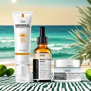 VGO Rejuvenating Essence, Repairing Cream, High-magnification Sunscreen Three-piece Set