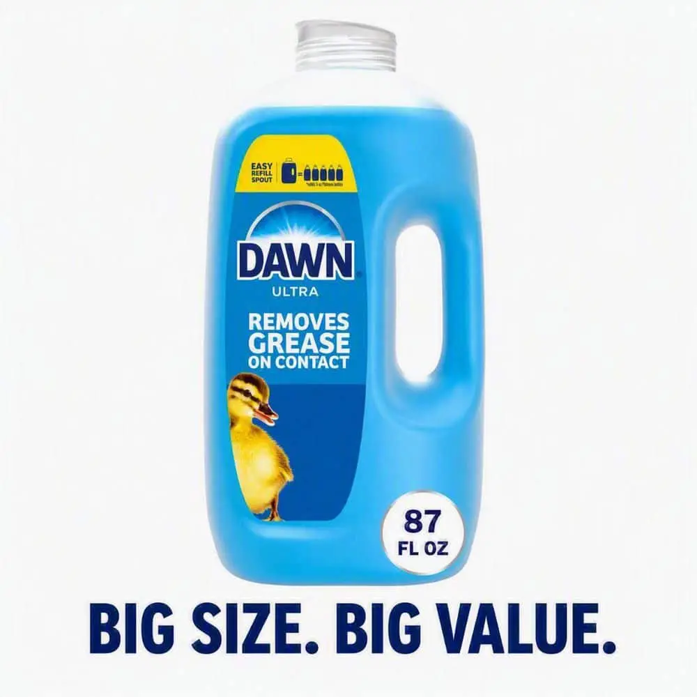 Ultra 87 oz. Original Scent Liquid Dish Soap, Grease-Fighting Dishwashing Liquid with Easy-Pour Value Size Refill