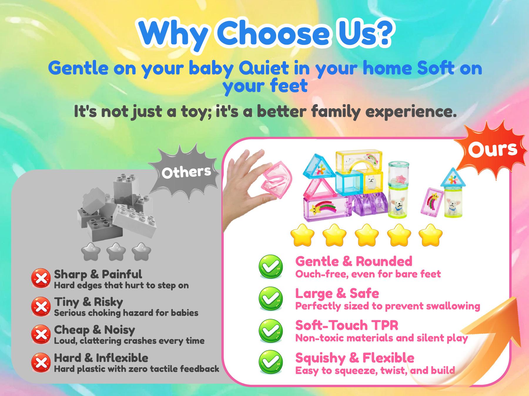 Durable soft jelly blocks for repeated play