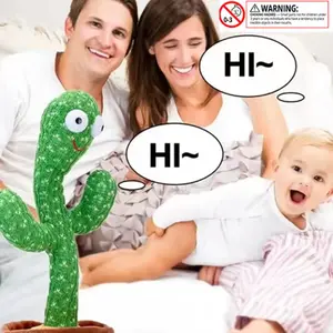 Interactive Dancing Cactus Toy, Singing and Imitating Function, Educational Gift, Durable Design, Fun and Engaging Plaything