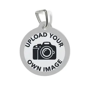 Personalizable Pet ID Tag — Add Your Image Pet Name & Contact ID Metal Tag
