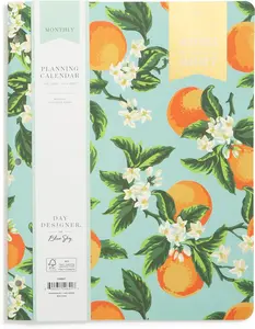 Blue Sky Day Designer 2025-2027 Monthly Academic Year 24 Month Planner Calendar July 2025 - June 2027 8.5" x 11" Flexible Cover Stapled Binding Orange Blossom Mint