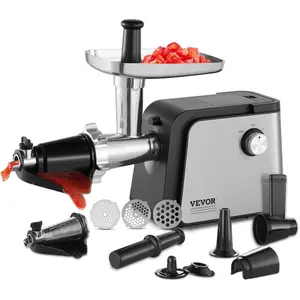 VEVOR Electric Tomato Strainer, 500W Sauce Maker Machine, 4.9 LBS/Min Food Mill With Reverse Function for Tomato, Strawberry, Blueberry - Pure Copper Motor