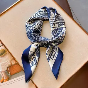 Small square scarf women's scarves 70cm letter printed scarf square shawl wholesale headscarf hair accessories